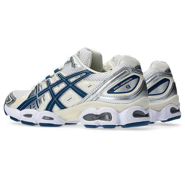 1202A278-108 Asics Gel-Nimbus 9 White Light Indigo (Men's)