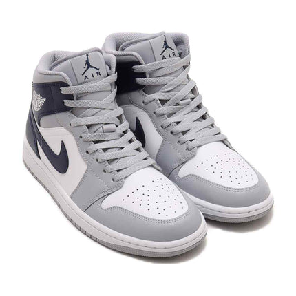 DQ8426-104 Nike Air Jordan 1 Mid White Wolf Grey Midnight Navy (Men's)