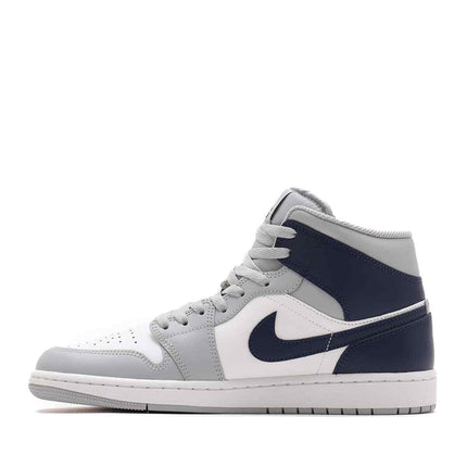 DQ8426-104 Nike Air Jordan 1 Mid White Wolf Grey Midnight Navy (Men's)