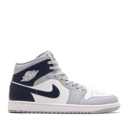 DQ8426-104 Nike Air Jordan 1 Mid White Wolf Grey Midnight Navy (Men's)