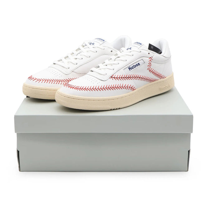 R00008 atmos KEBOZ Reebok Club C 85 White Ivory Cream Beige Red (Men's)