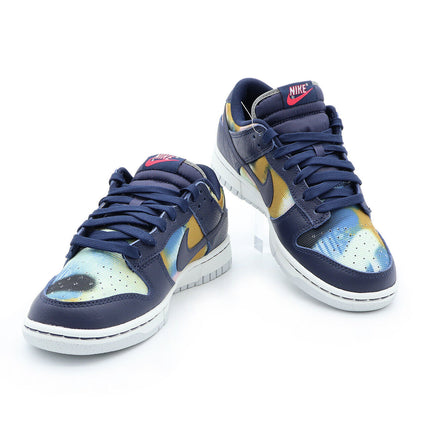 DM0108-400 Nike Dunk Low Graffiti Navy Yellow Obsidian Summit White Red (Men's)