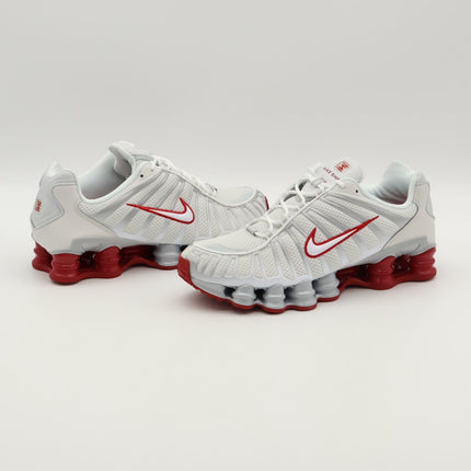 FZ4344-001 Nike Shox TL Platinum Tint Gym Red White Silver Grey (Women's)