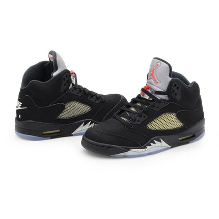 845035-003 Nike Air Jordan 5 Retro OG Black Fire Red Metallic Silver (Men's)