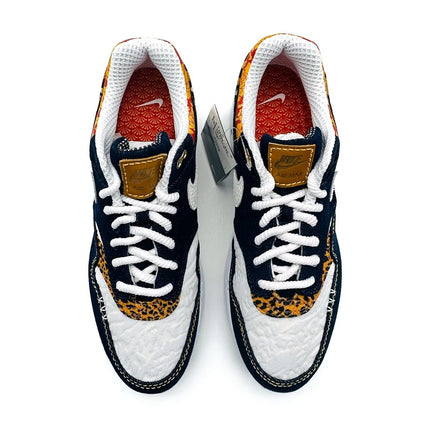 FJ4452-432 Nike Air Max 1 PRM Washed Dark Blue Denim Leopard Navy Gold White