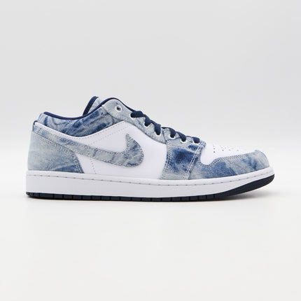 CZ8455-100 Nike Air Jordan 1 Low Washed Denim Midnight Navy White (Men's)