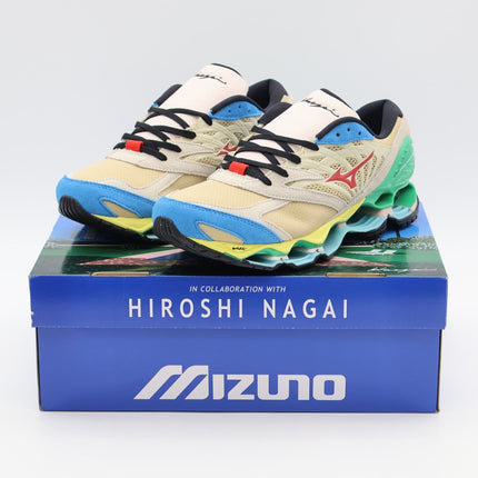 D1GA241201 Hiroshi Nagai Mizuno Wave Prophecy LS Beige Wine Green (Men's)