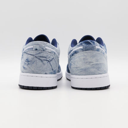 CZ8455-100 Nike Air Jordan 1 Low Washed Denim Midnight Navy White (Men's)