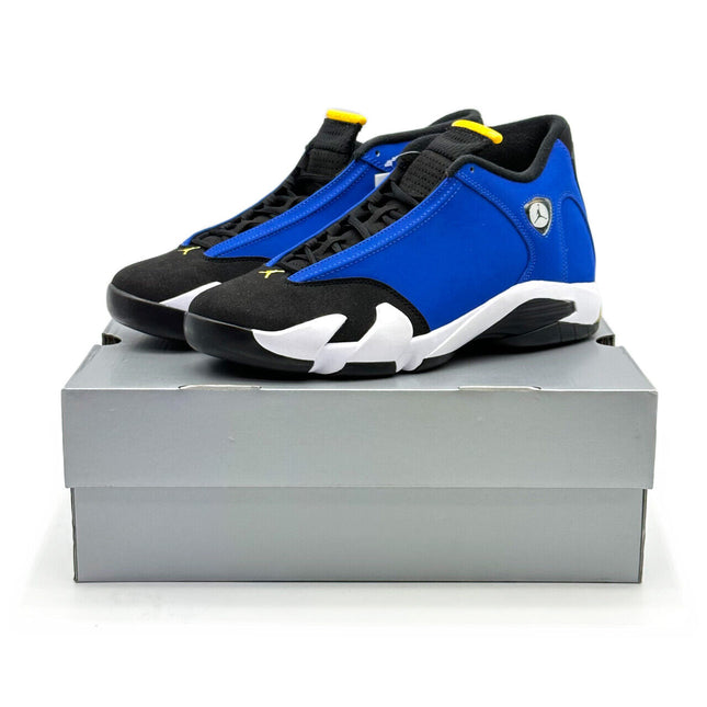 487471-407 Nike Air Jordan 14 Retro Laney Varsity Royal Black Maize White