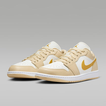 DC0774-170 Nike Air Jordan 1 Low Sail Pale Vanilla White Yellow Ocher (Women's)