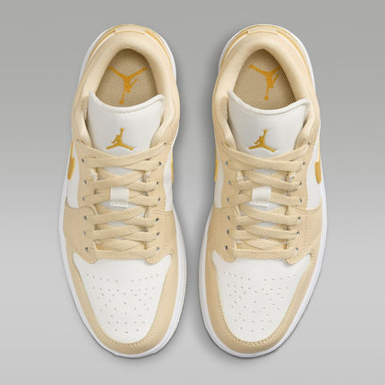 DC0774-170 Nike Air Jordan 1 Low Sail Pale Vanilla White Yellow Ocher (Women's)