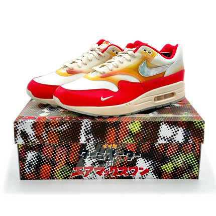 FN7683-133 Nike Air Max 1 '87 PRM Soft Vinyl Sired Red SUndial Guava (Women's)