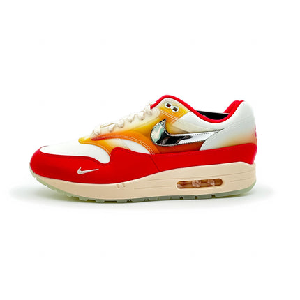 FN7683-133 Nike Air Max 1 '87 PRM Soft Vinyl Sired Red SUndial Guava (Women's)