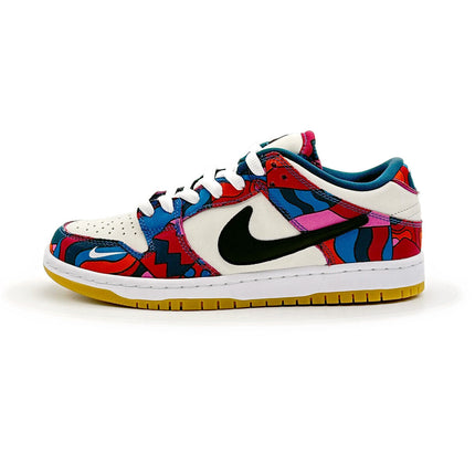 DH7695-600 Nike SB Dunk Low Pro Parra Abstract Art Fire Pink Gym Red Mocha Blue