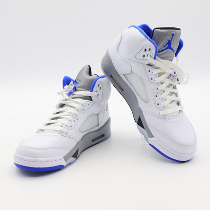 Size 8 - DD0587-140 Nike Air Jordan 5 Retro White Stealth 2.0 Hyper Royal