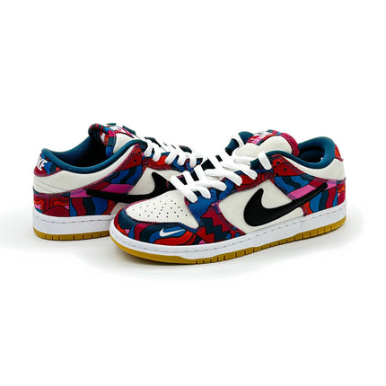 DH7695-600 Nike SB Dunk Low Pro Parra Abstract Art Fire Pink Gym Red Mocha Blue