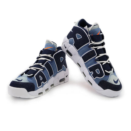 CJ6125-100 Nike Air More Uptempo 96 Denim White Obsidian Total Orange (Men's)