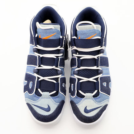 CJ6125-100 Nike Air More Uptempo 96 Denim White Obsidian Total Orange (Men's)