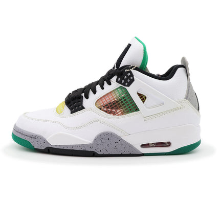 AQ9129-100 Nike Air Jordan 4 Retro Lucid Green Rasta University Red (Women's)