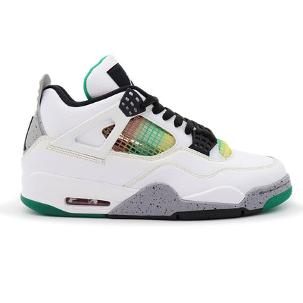 AQ9129-100 Nike Air Jordan 4 Retro Lucid Green Rasta University Red (Women's)