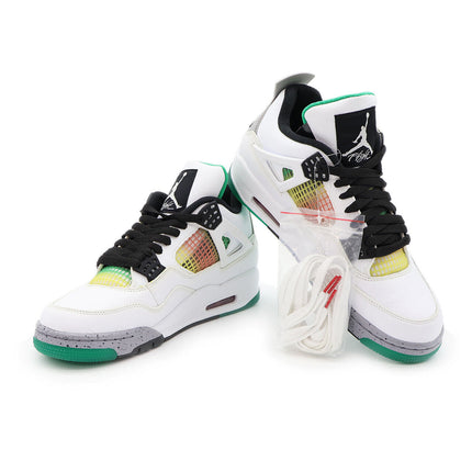 AQ9129-100 Nike Air Jordan 4 Retro Lucid Green Rasta University Red (Women's)