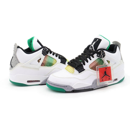 AQ9129-100 Nike Air Jordan 4 Retro Lucid Green Rasta University Red (Women's)