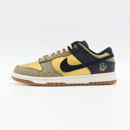 FQ8148-010 Nike Dunk Low Dia De Muertos Black Khaki Metallic Gold Sail (Women's)