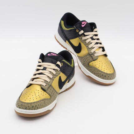 FQ8148-010 Nike Dunk Low Dia De Muertos Black Khaki Metallic Gold Sail (Women's)