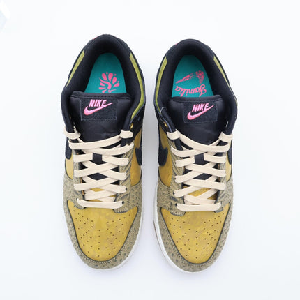 FQ8148-010 Nike Dunk Low Dia De Muertos Black Khaki Metallic Gold Sail (Women's)