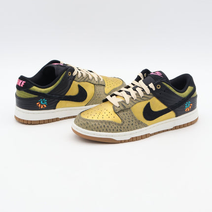 FQ8148-010 Nike Dunk Low Dia De Muertos Black Khaki Metallic Gold Sail (Women's)