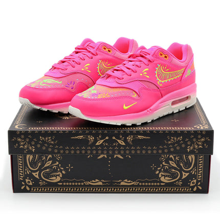 FQ8172-645 Nike Air Max 1 PRM Dia De Muertos Hyper Pink Sail Opti Yellow (Men's)