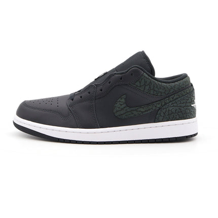 FB9907-001 Nike Air Jordan 1 Low Black Elephant Off Noir Dark Green (Men's)