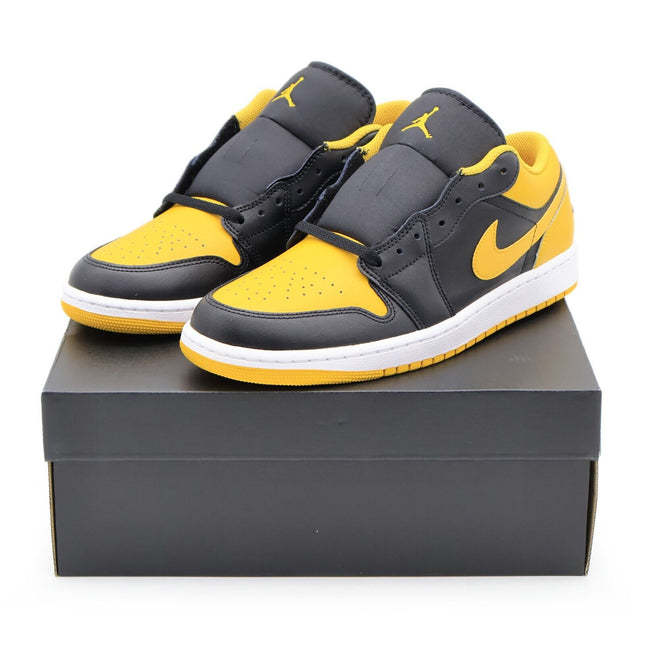 553558-072 Nike Air Jordan 1 Low Yellow Ochre Black White Gold Mandarin (Men's)