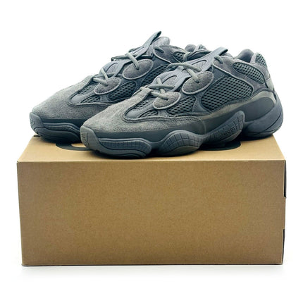 GW6373 Adidas Yeezy Boost 500 Granite Black Dark Grey Chacoal Gray Suede Dark