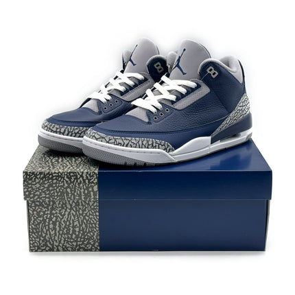 CT8532-401 Nike Air Jordan 3 Retro Midnight Navy Georgetown Grey Blue (Men's)