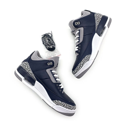 CT8532-401 Nike Air Jordan 3 Retro Midnight Navy Georgetown Grey Blue (Men's)