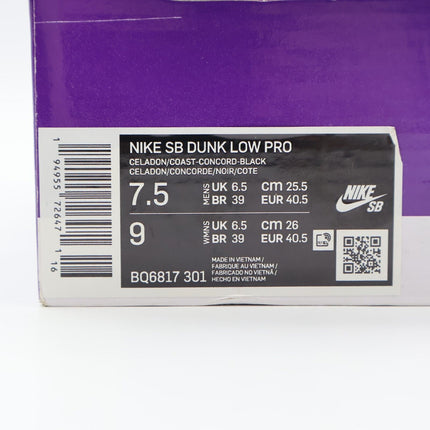 Size 7.5 - BQ6817-301 Nike Dunk SB Low ACG Celadon