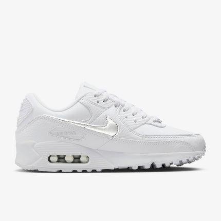 FV0949-100 Nike Air Max 90 White Blue Joy Metallic Silver (Women's)