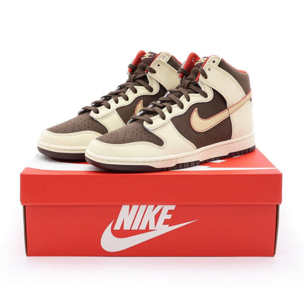 FB8892-200 Nike Dunk High Retro SE Baroque Brown Coconut Milk Mystic Red (Men's)