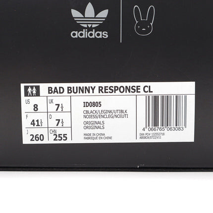 ID0805 Bad Bunny adidas Response CL Triple Black Core Legend Ink Utility (Men's)