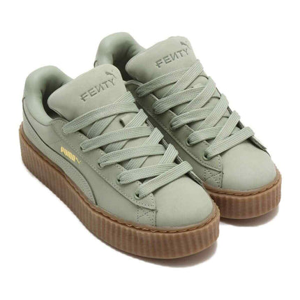 396813-02 Fenty Puma Creeper Phatty Nubuck Green Fog Puma Gold Gum (Men's)