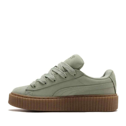 396813-02 Fenty Puma Creeper Phatty Nubuck Green Fog Puma Gold Gum (Men's)