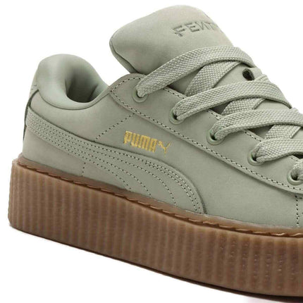 396813-02 Fenty Puma Creeper Phatty Nubuck Green Fog Puma Gold Gum (Men's)