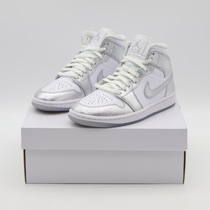 FN5031-100 Nike Air Jordan 1 Mid SE Metallic Silver (Women's)