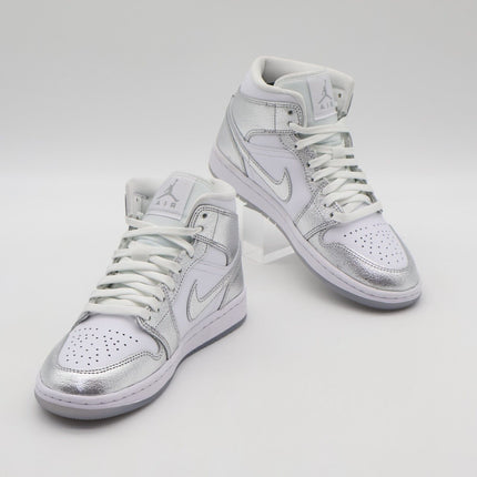 FN5031-100 Nike Air Jordan 1 Mid SE Metallic Silver (Women's)