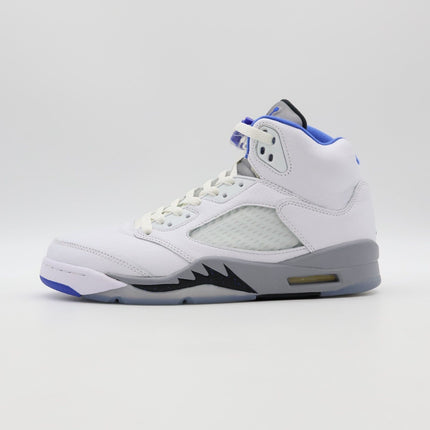 DD0587-140 Nike Air Jordan 5 White Stealth 2.0 Black Hyper Royal Blue (Men's)