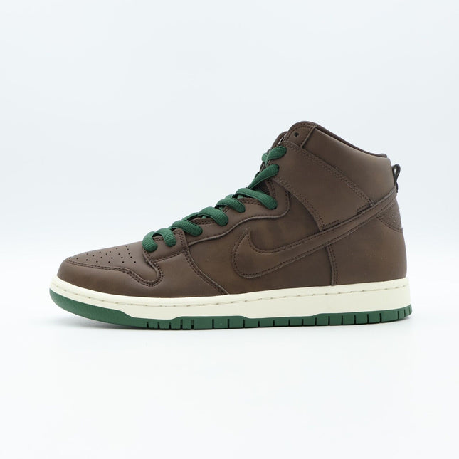 CV1624-200 Nike SB Dunk High Baroque Brown Vegan Leather Pine Green (Men's)