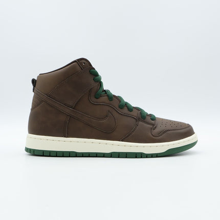 CV1624-200 Nike SB Dunk High Baroque Brown Vegan Leather Pine Green (Men's)