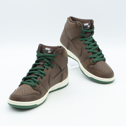 CV1624-200 Nike SB Dunk High Baroque Brown Vegan Leather Pine Green (Men's)