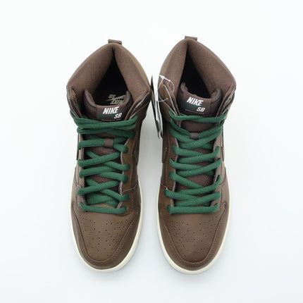 CV1624-200 Nike SB Dunk High Baroque Brown Vegan Leather Pine Green (Men's)